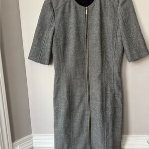Boss Gray  Dress with Gold  Zipper Us 2
